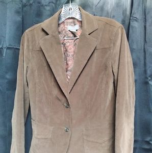 Corduroy Blazer with Satin Lining